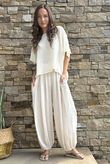 Cyril Crinkle Balloon Pant Calico